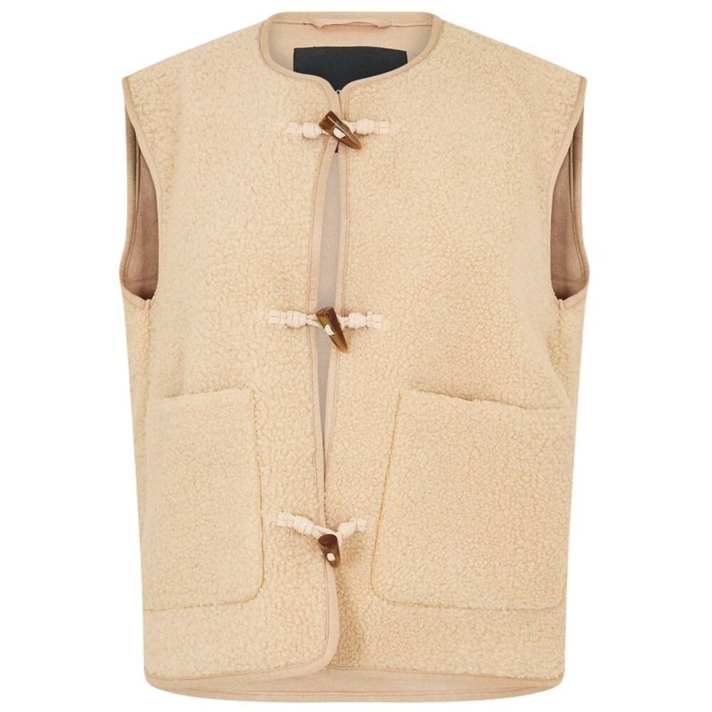 Threadbare Womens/Ladies Itoje Borg Vest / Ecru